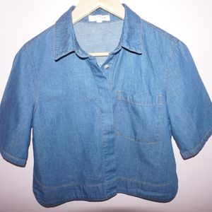 Women's button down denim top